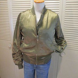 TOPSHOP Green Quilted filled baseball Jacket 4